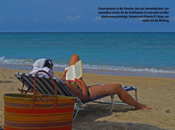 Kaum bekannt ist die Tatsache, dass ein Sonnenbad bzw. Sonneneinfluss positiv